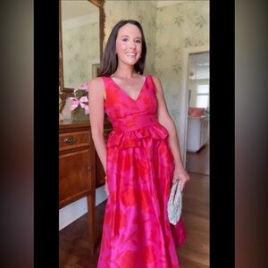 BLOGGERS FAVORITE KATE SPADE X TARGET NWOT Vibrant Red Floral Midi Dress